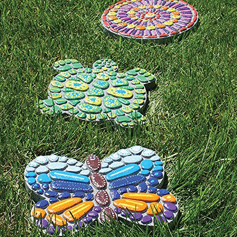 Ready-to-paint stones that bake into a weatherproof surface.