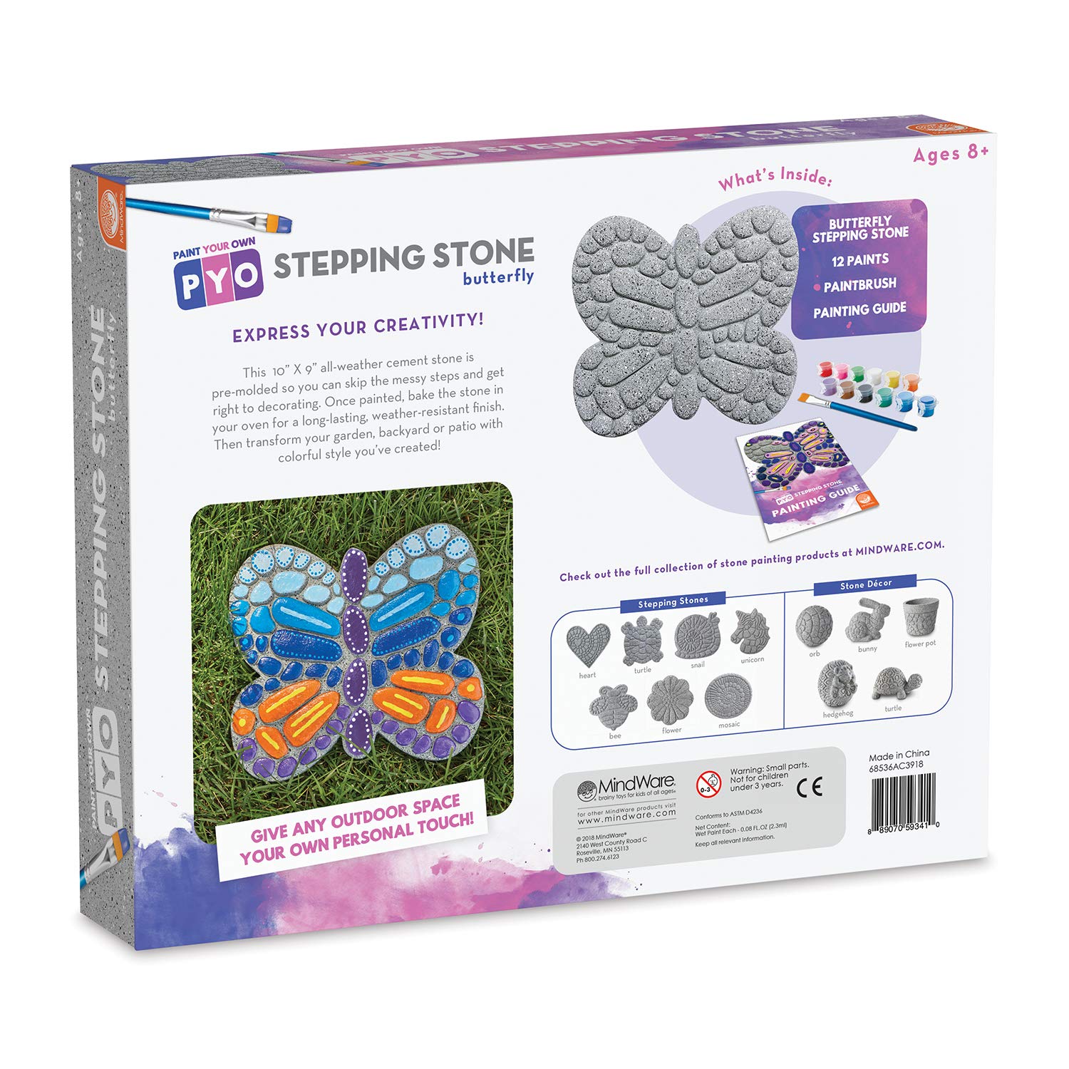 Display-ready stepping stone after baking and cooling.
