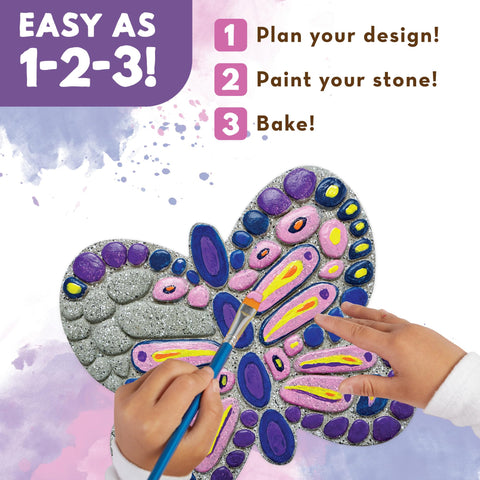 Stones baked for weather-resistant outdoor use and garden paths.