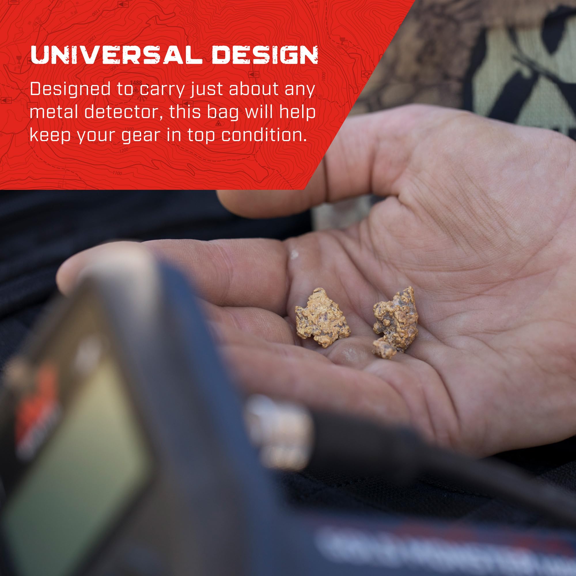 MINELAB bag interior is padded to guard detectors against bumps.