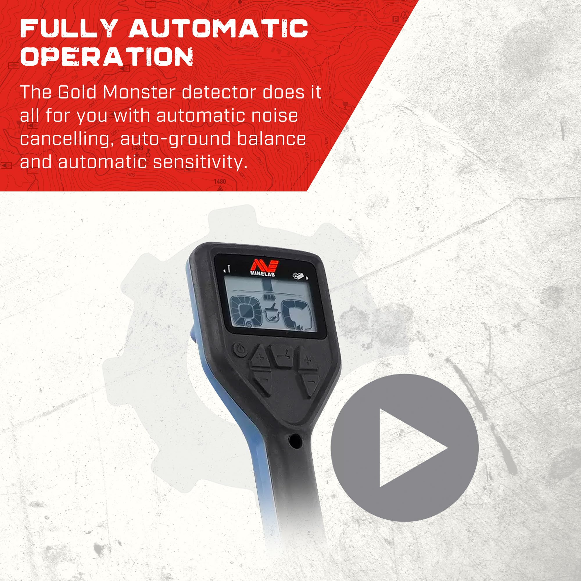 MINELAB Gold Monster 1000 rugged for salty soils and wet conditions