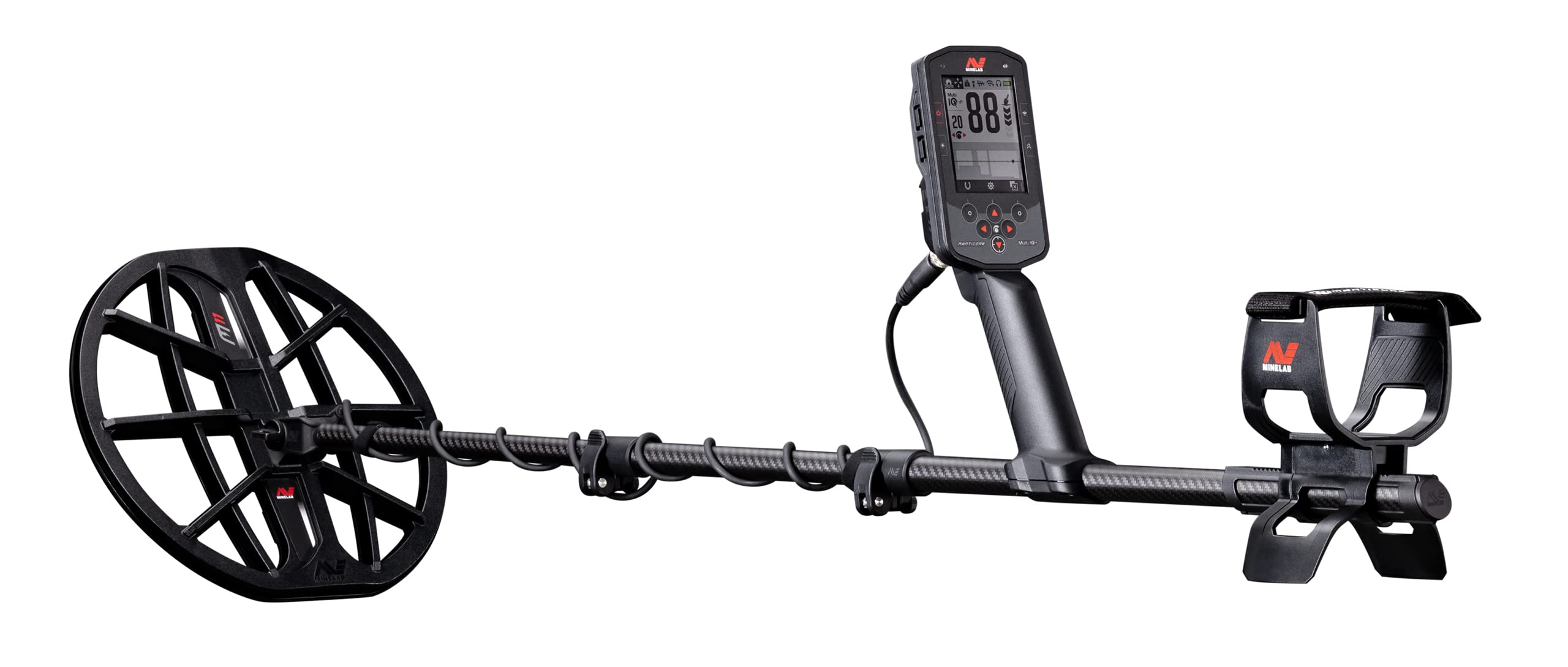 MINELAB MANTICORE with 11-inch D-coil for precise target detection.