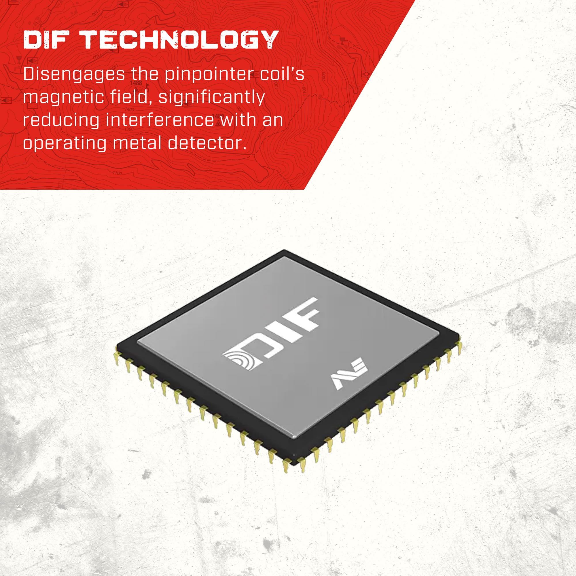 MINELAB Pro-Find 40 DIF technology reduces detector interference on challenging terrain