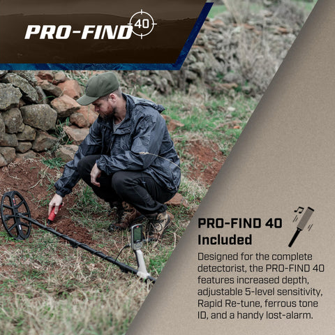 MINELAB X-TERRA ELITE EXPEDITION field setup in outdoor terrain for treasure hunting.
