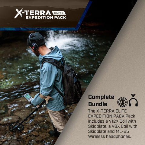 MINELAB X-TERRA ELITE EXPEDITION PRO-FIND 40 pinpointer in action underwater-friendly design.