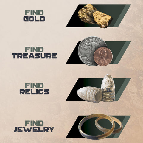 MINELAB X-Terra Intrepid four discrimination segments reduce junk with clearer results.