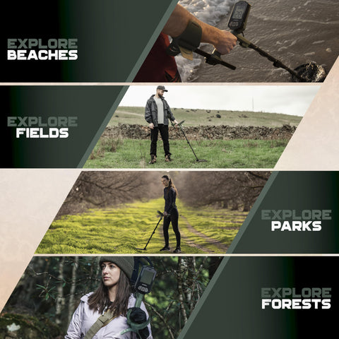 MINELAB X-Terra Intrepid lightweight, adjustable height fits adults and teens.