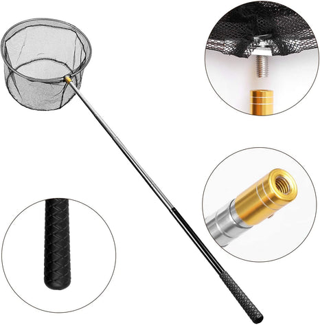 Mingjieus pool skimmer uses deep nylon netting for fast debris collection.