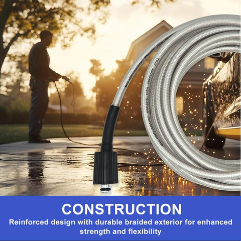 MINGOU hose shows durable metal adapters on both ends for secure connections.