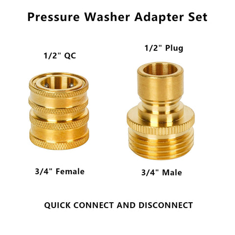 MINGOU 1/2 inch plug with 3/4 inch male ensures reliable adapters