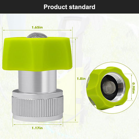 Stainless steel MINGOU adapter with precise threads ensures leak resistance.