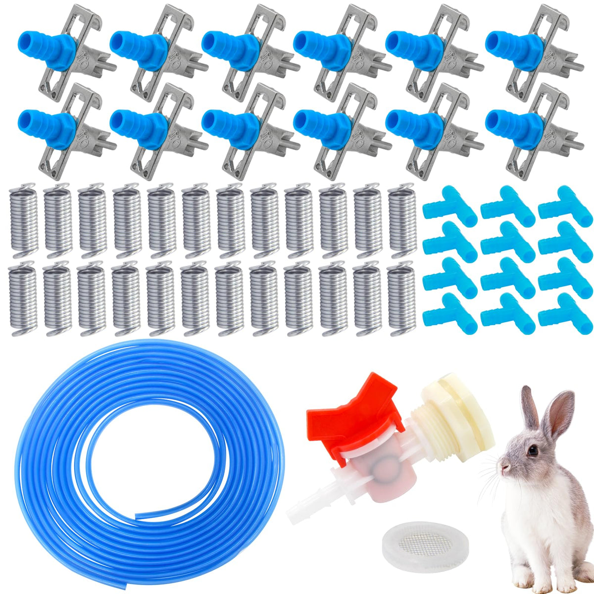 MingQiEven watering kit components laid out for quick installation.