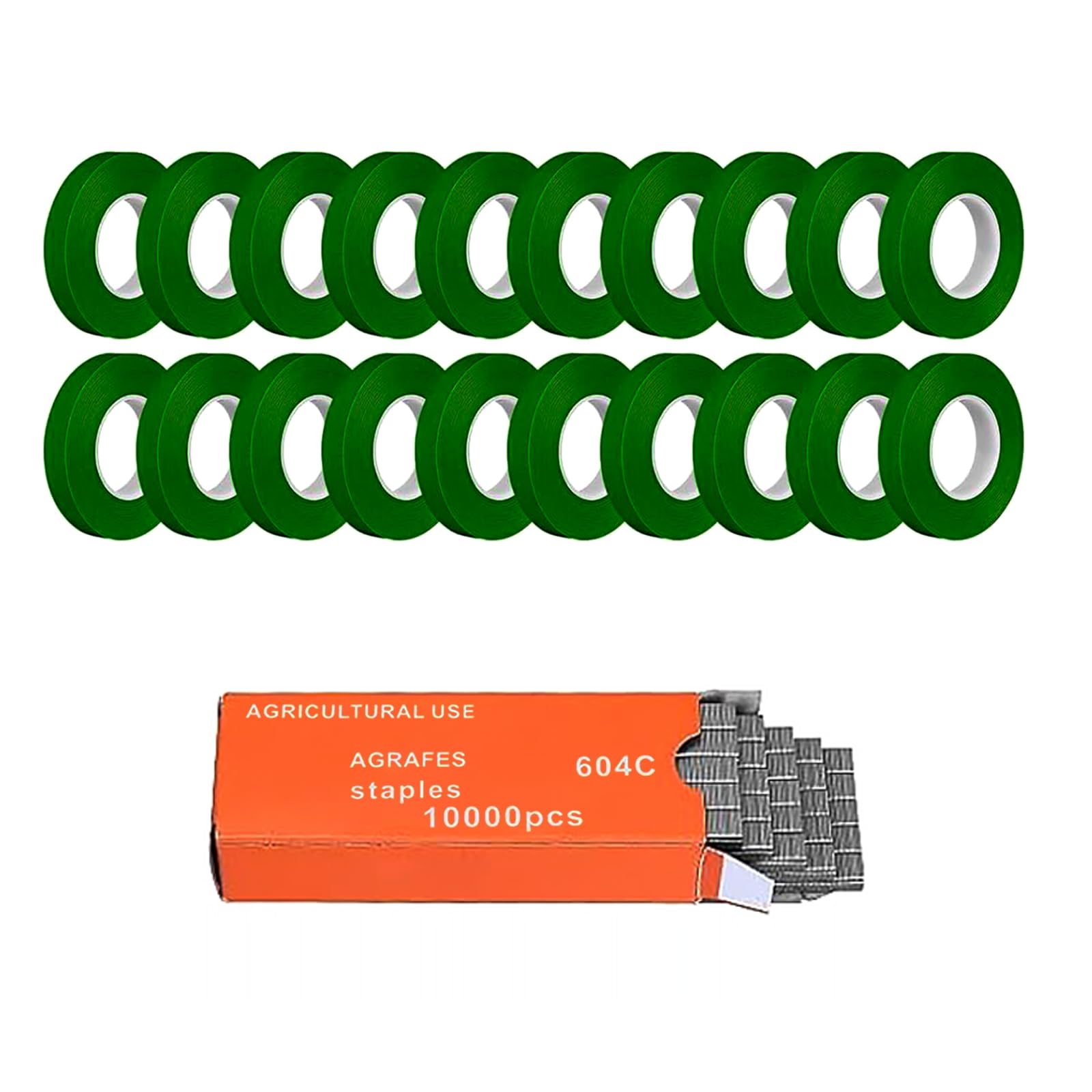 MINGRI green grafting tape roll close-up showing flexible binding.