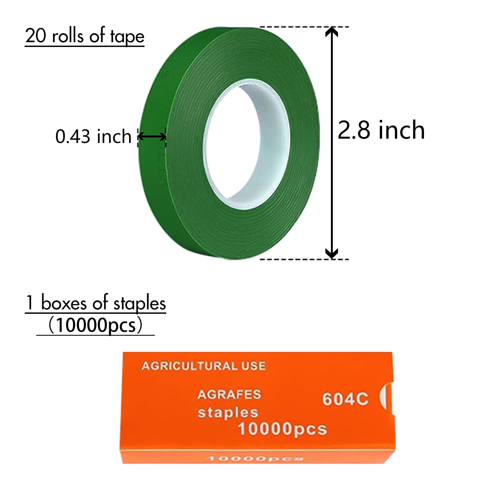 MINGRI staples pack close-up highlighting quick secure grafting support.