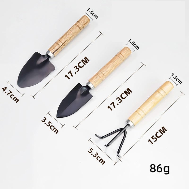 Mini Gardening Tool Set: shovel blade for precise digging in small pots.