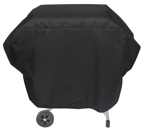 Mini Lustrous Coleman 285 cover on grill protects from rain and sun