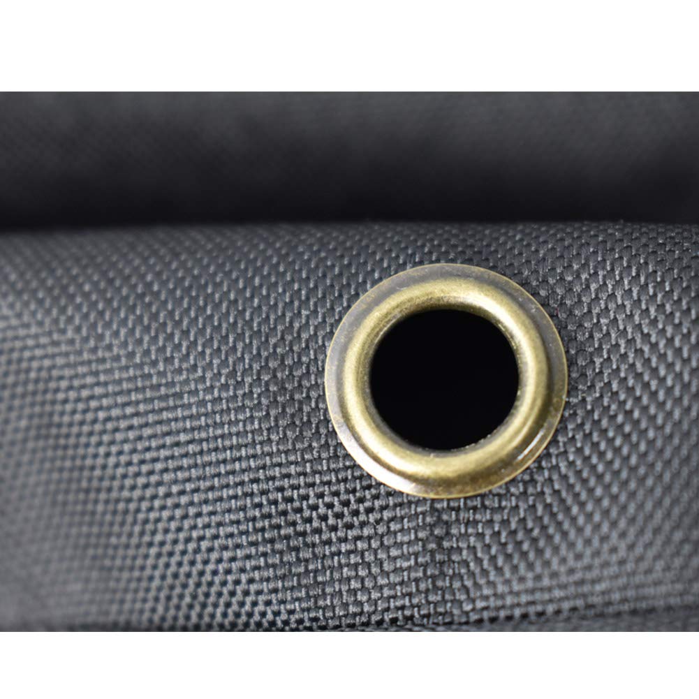 Mini Lustrous grill cover features a sturdy handle for easy removal.