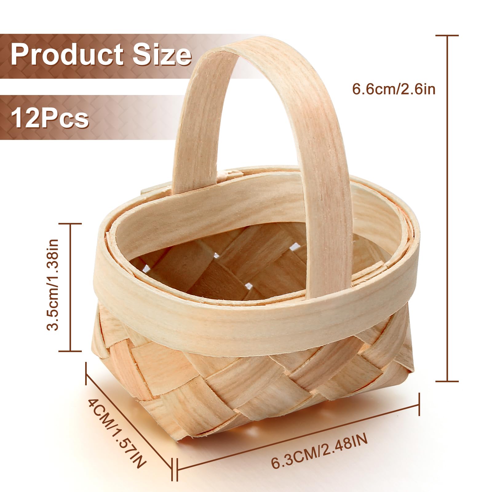 Mini picnic basket with handle used in farmhouse decor setup