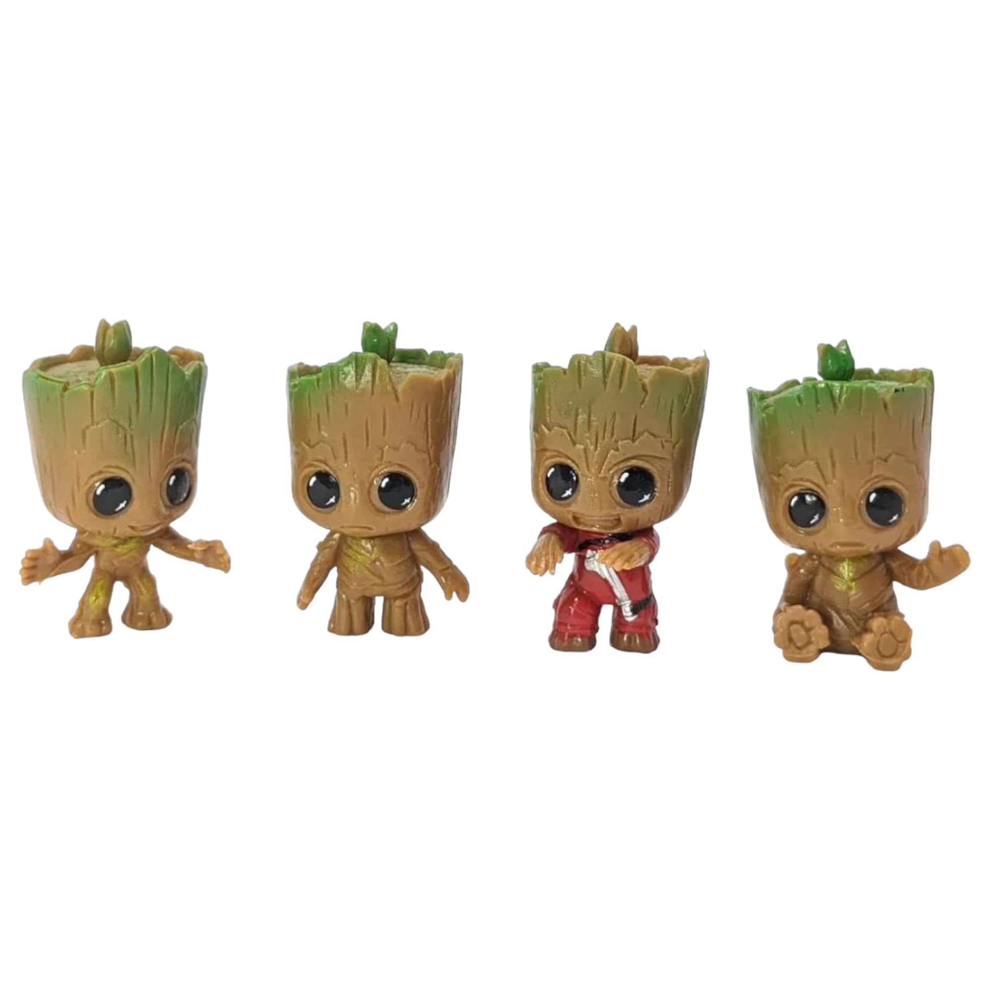 Tree Men miniature figurines set, 1.75 inches tall, ideal for fairy garden decor.