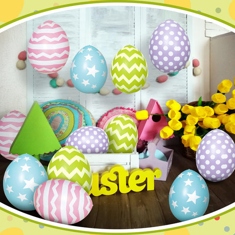 MiniInflat colorful PVC Easter egg outdoor decor brightens any yard or patio.
