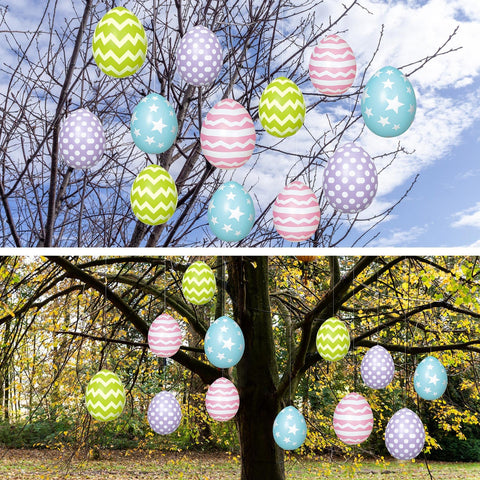 MiniInflat Easter egg inflatable 12-pack brings vibrant color indoors or outdoors.