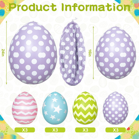 MiniInflat Easter egg inflatable 24-inch side view makes outdoor spaces pop.