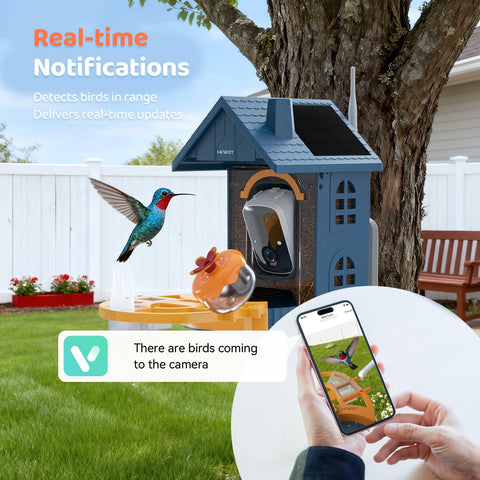 Minikey solar-powered system ensures uninterrupted birdwatching through sunny and cloudy days.