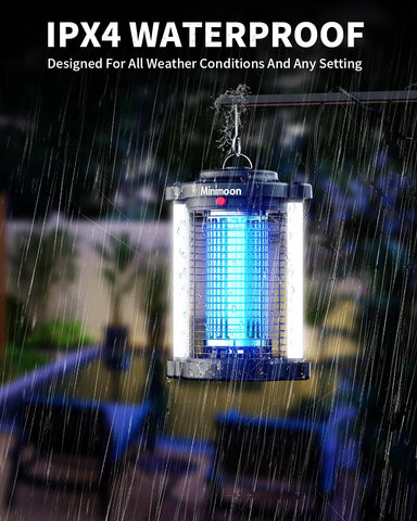 Minimoon Bug Zapper Outdoor stainless steel shell ensures durability.