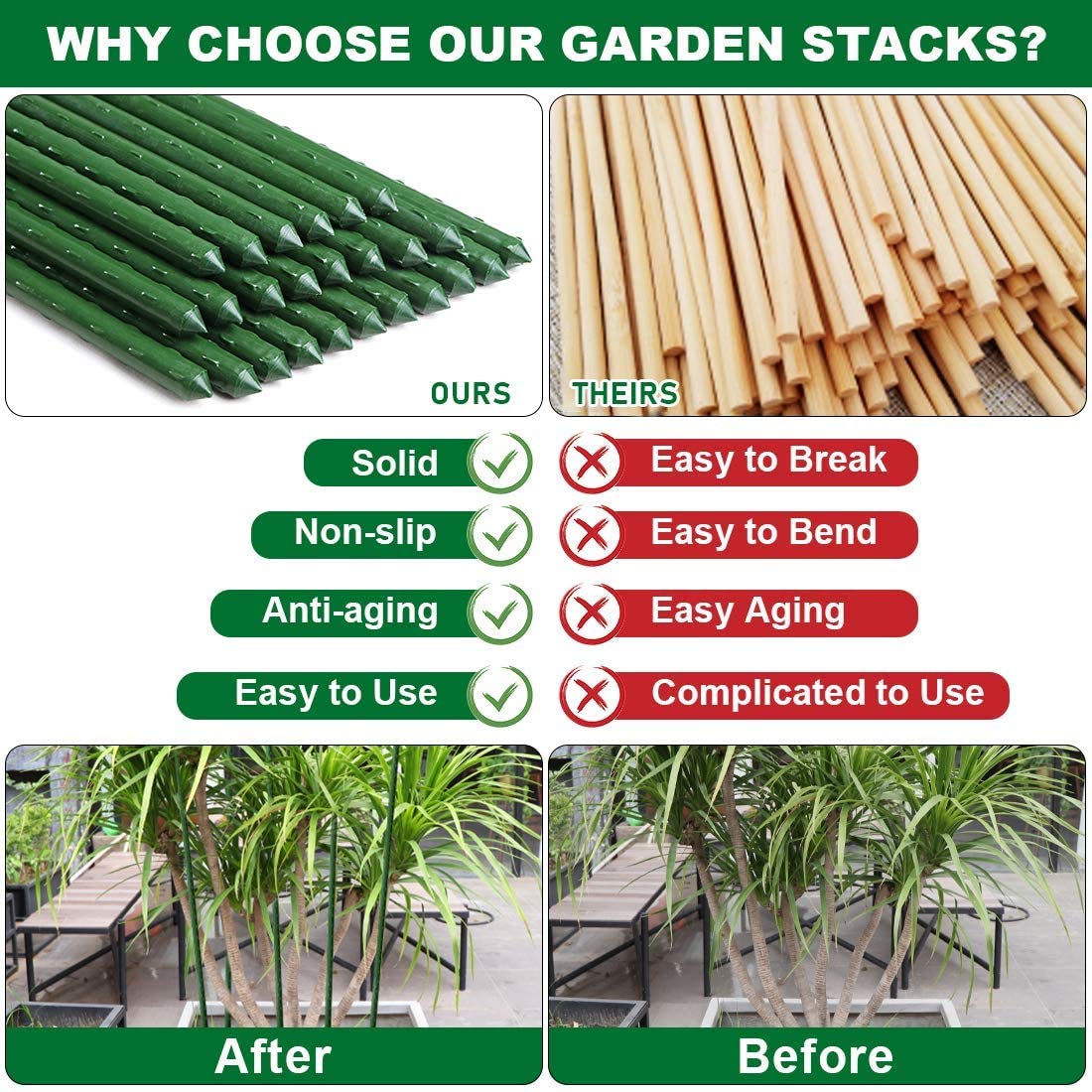Mininfa 25-pack offers reliable seasonal supports for multiple beds.