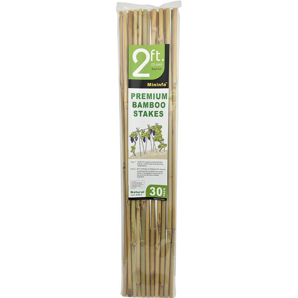 Mininfa bamboo stakes install easily into soft ground with basic tools.