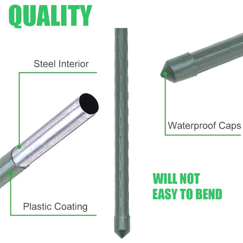 Mininfa stake inserted easily with beveled tip for quick ground placement.