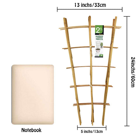 Mininfa natural bamboo trellis 3-pack, versatile for screens and plant support