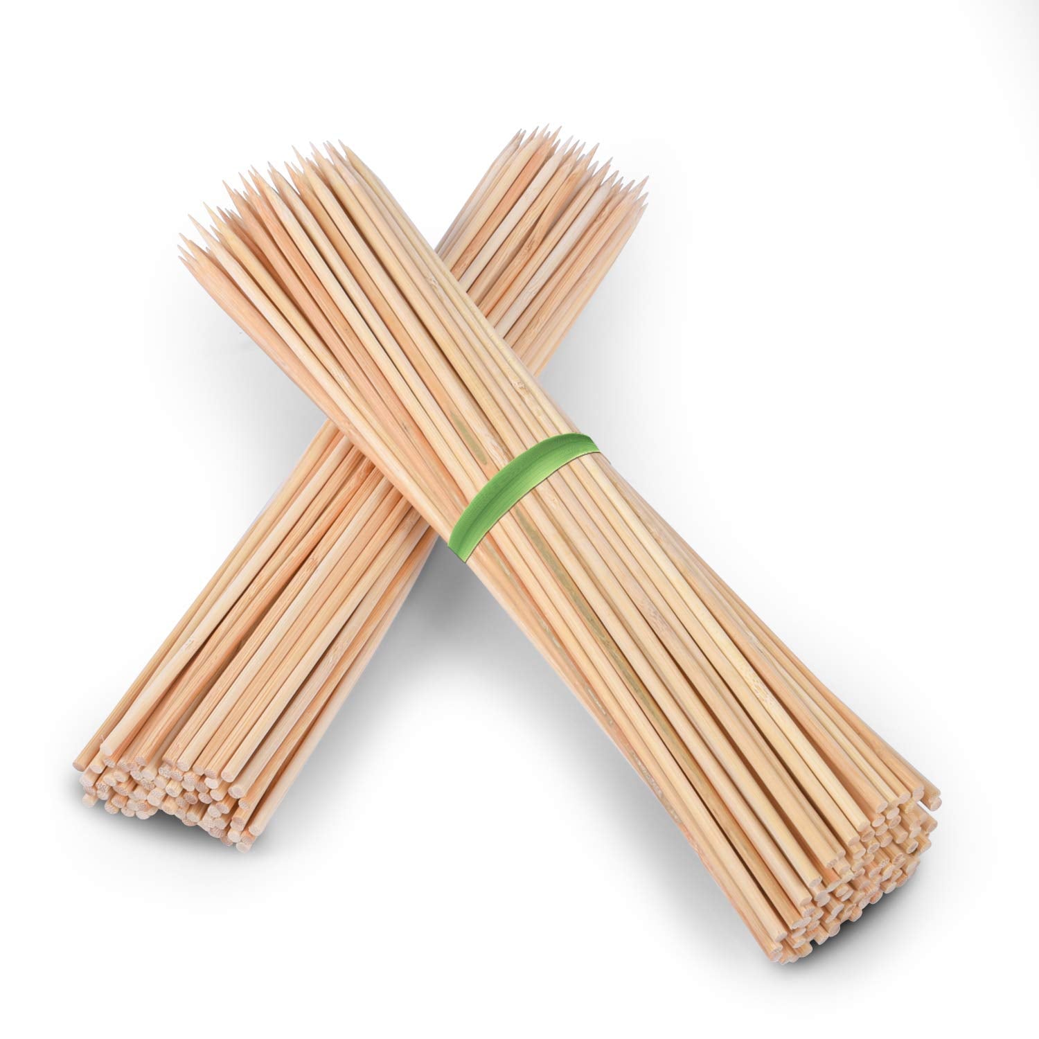 Minisland 12-inch bamboo skewer with polished round finish for kebabs
