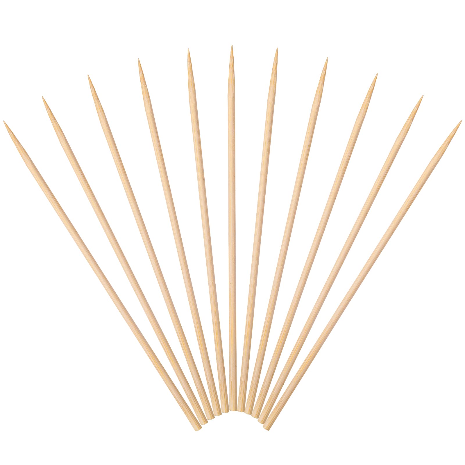 Minisland premium 6in bamboo skewers for appetizers, sturdy and ready for fruit kabobs.