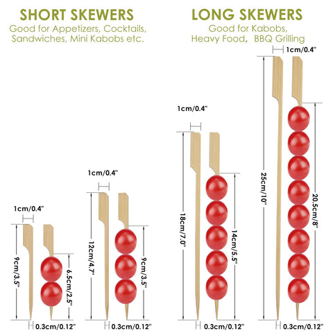 Square cross-section skewer highlighting sturdy construction