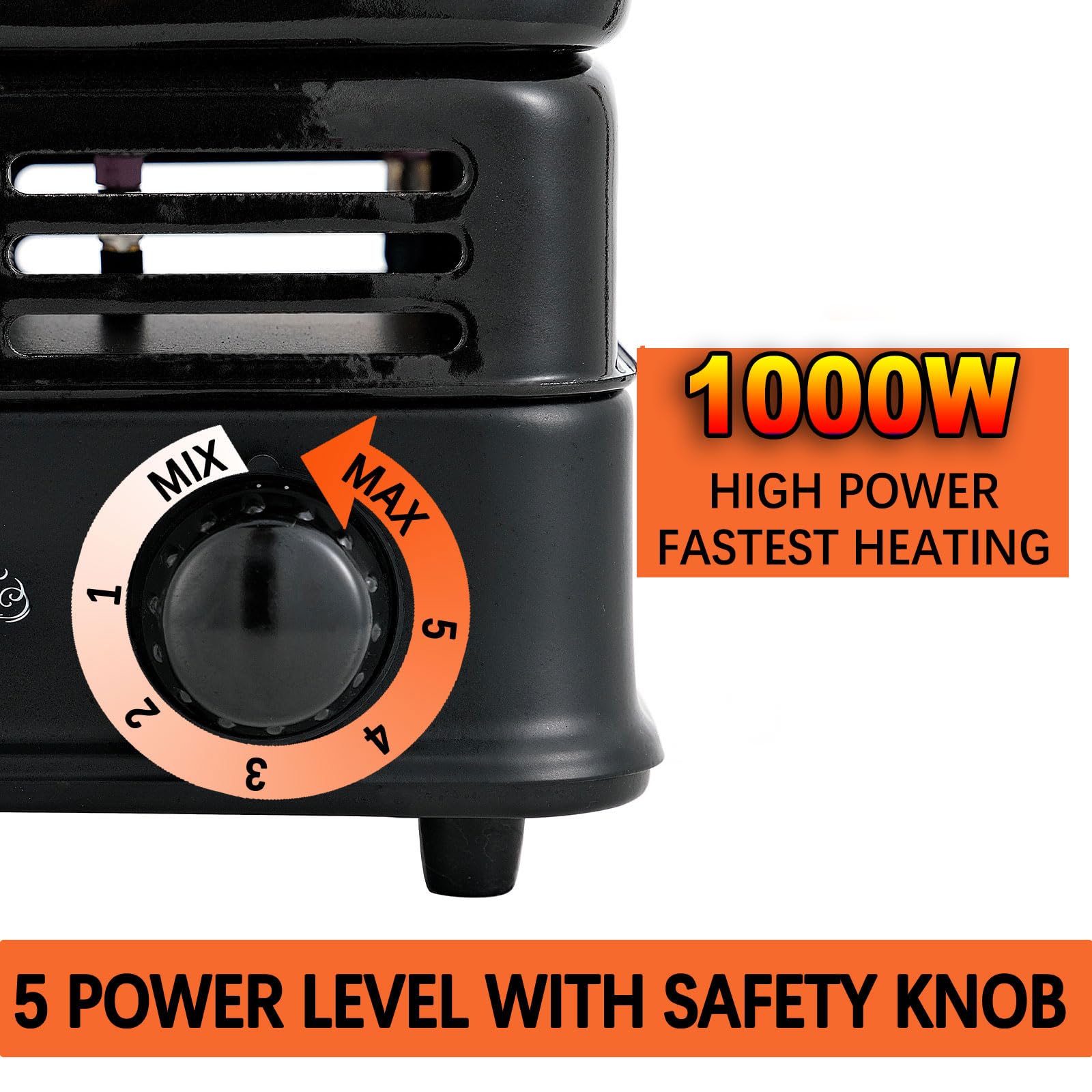 Minkah safety indicator light helps monitor heating while in use.