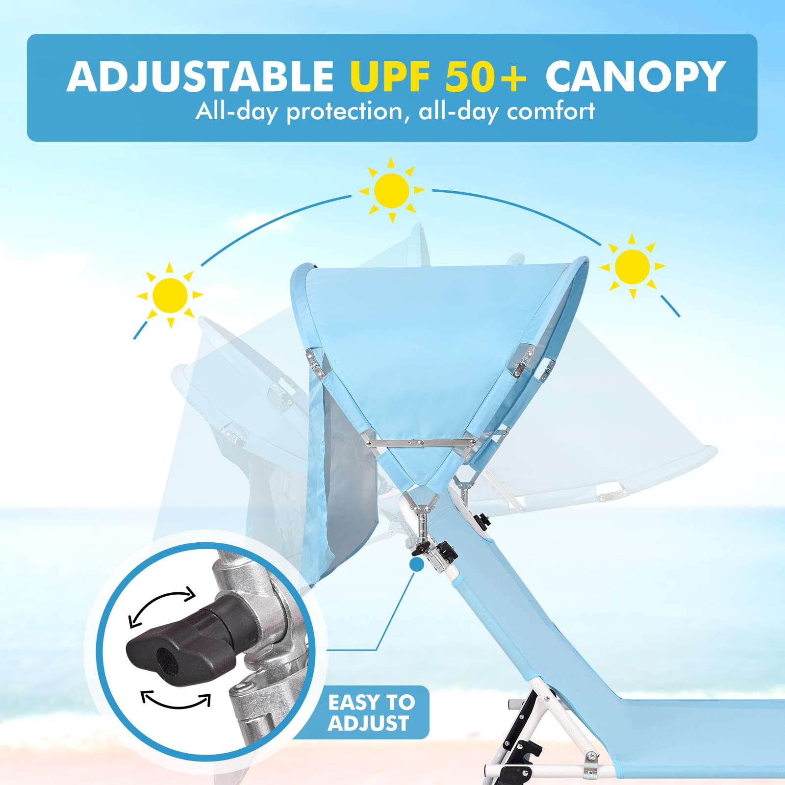 Minndudu five-position backrest allows sit, recline, or lie flat