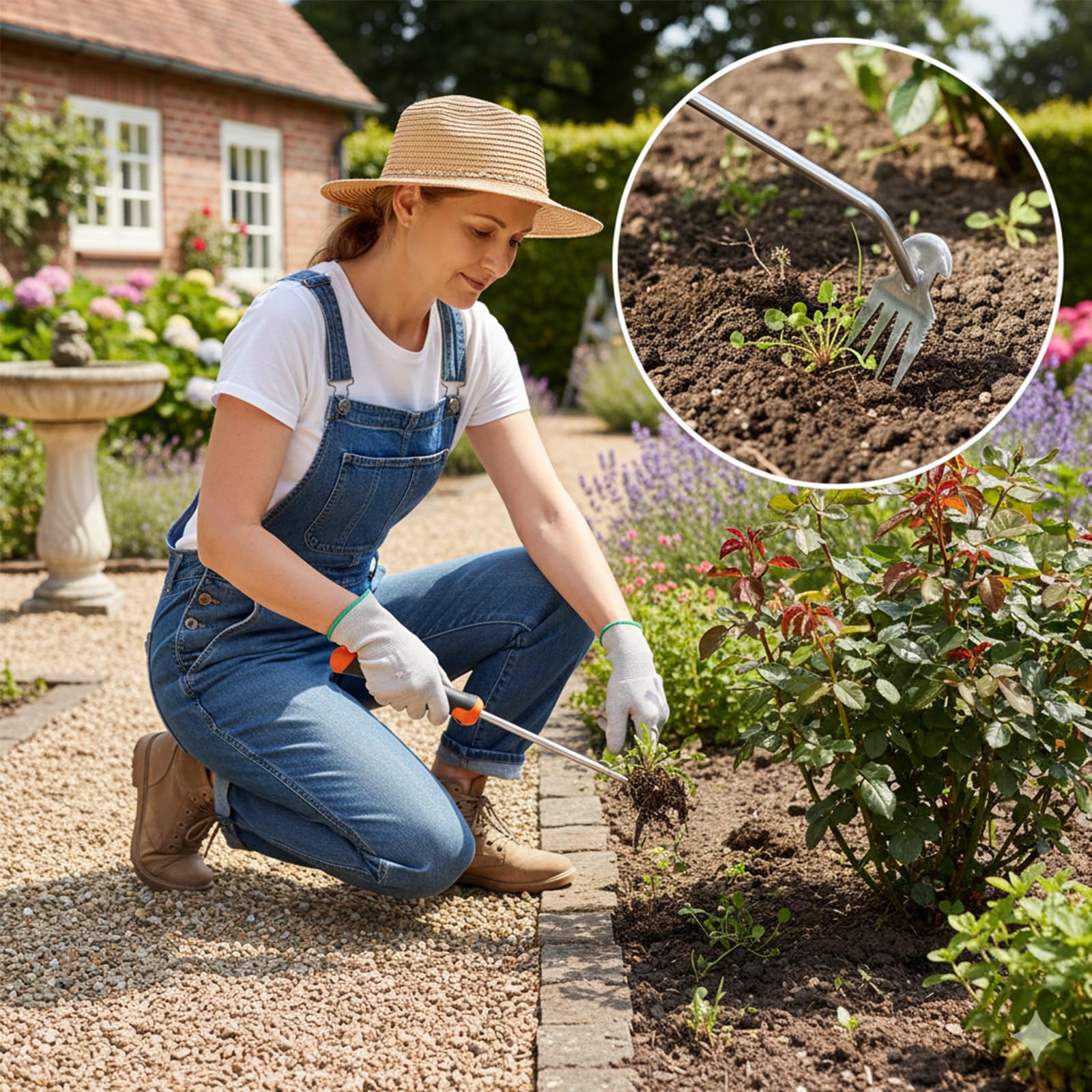 MINOVARA ergonomic rubber handle providing a comfortable grip during weeding