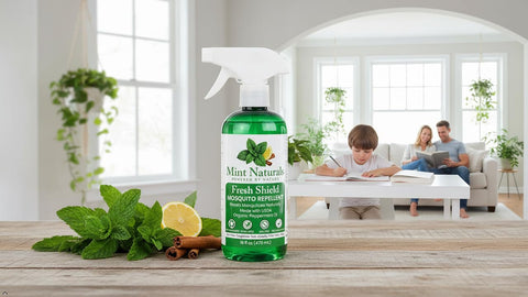 Mint Naturals refreshing peppermint aroma as you spray suggests a clean, inviting space.