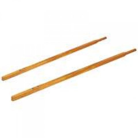 Mintcraft wood handles for 4-cu-ft wheelbarrow offer durable grip with lacquered longevity.