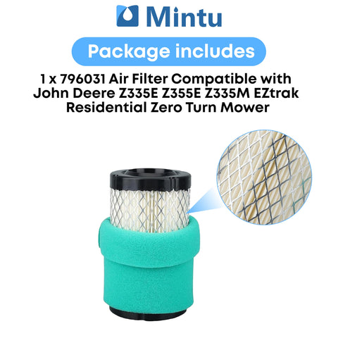 Mintu replacement air filter for EZtrak Z335M, reliable aftermarket part.