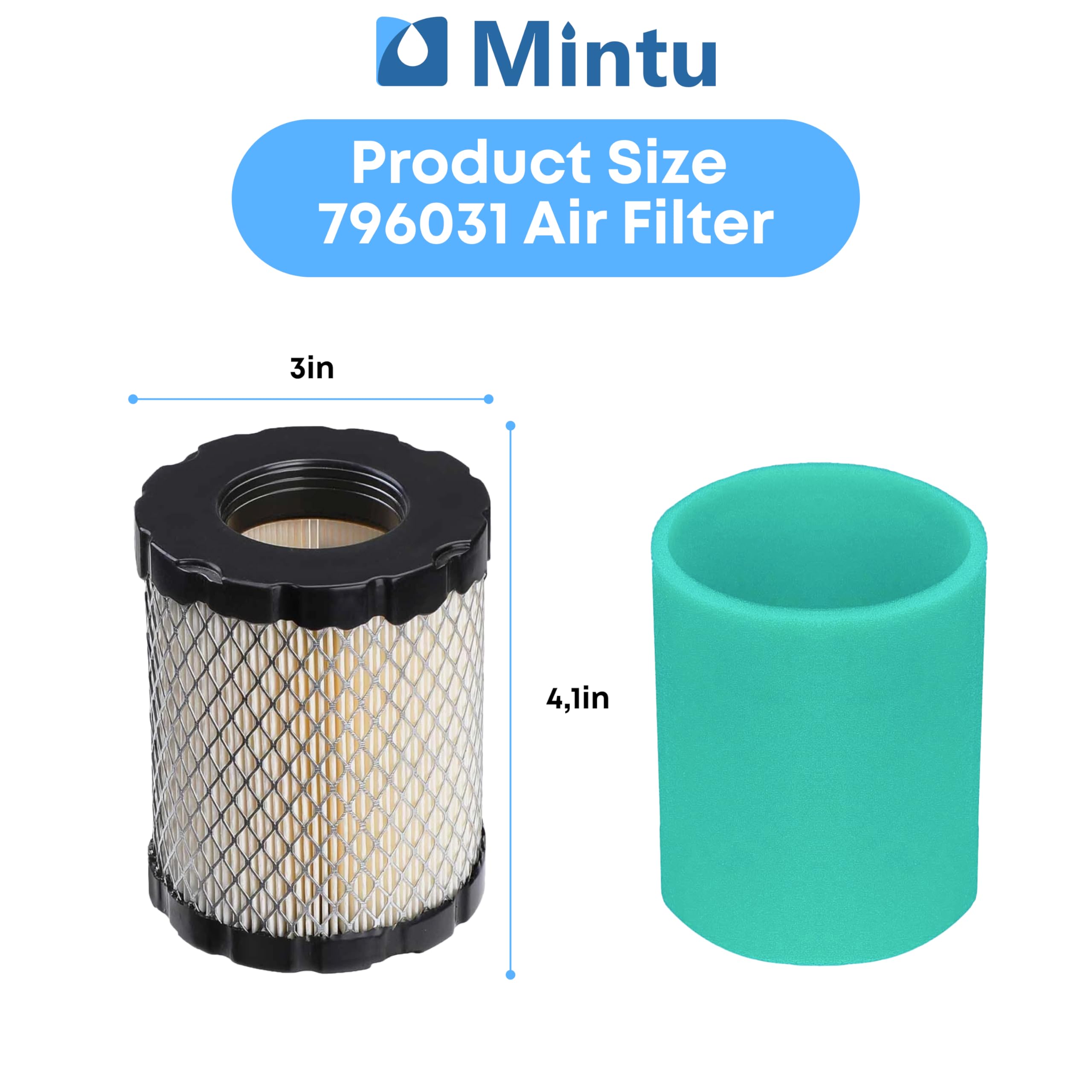 Mintu air filter for John Deere Z355E enhances airflow and engine protection.