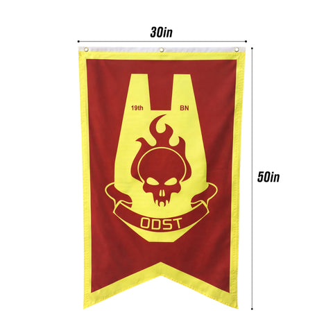 Mintu ODST flag banner reinforced edges resist fraying for lasting display