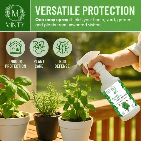 Minty 128 oz gallon packaging shown for long-lasting pest control.