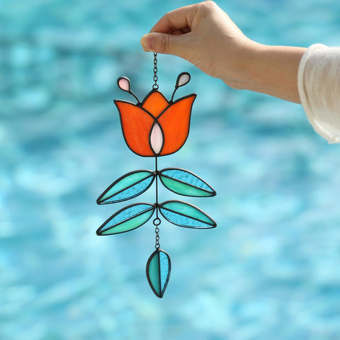 MintyWiz Coral Tulip suncatcher packaging box ready to brighten homes