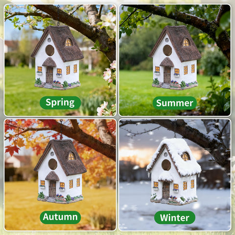MINWOLF bird house entrance hole 1.5 inches suits small birds like bluebirds