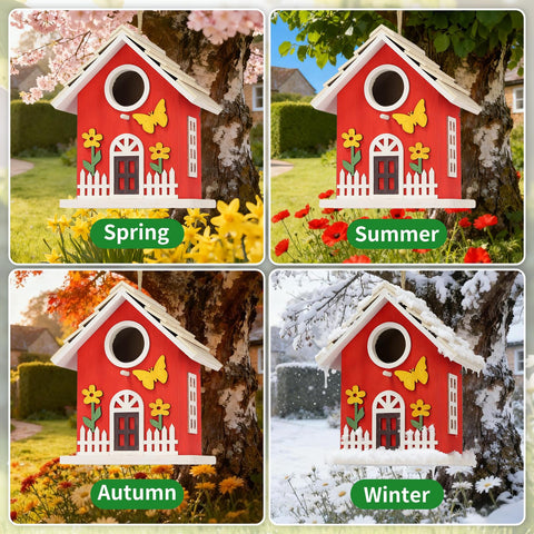 MINWOLF bird house entrance hole 1.5 inches suitable for small birds.
