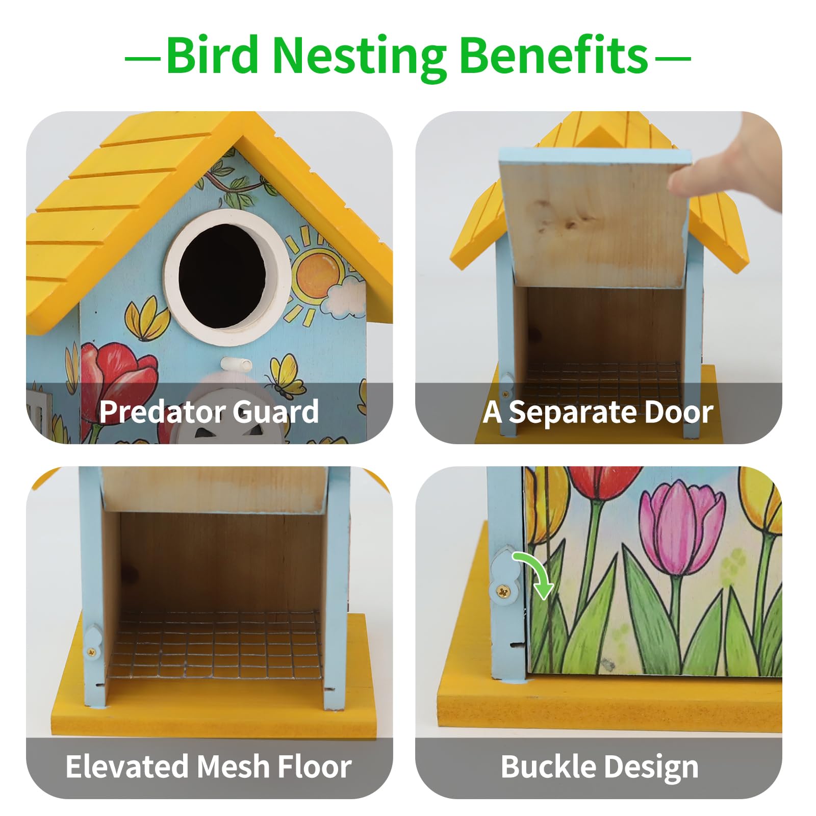 MINWOLF finch and chickadee friendly bird house