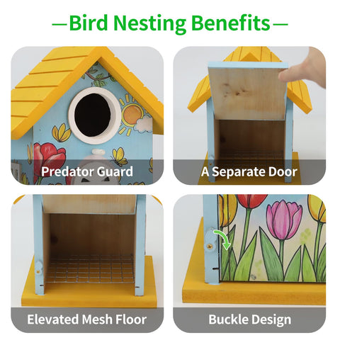 MINWOLF finch and chickadee friendly bird house