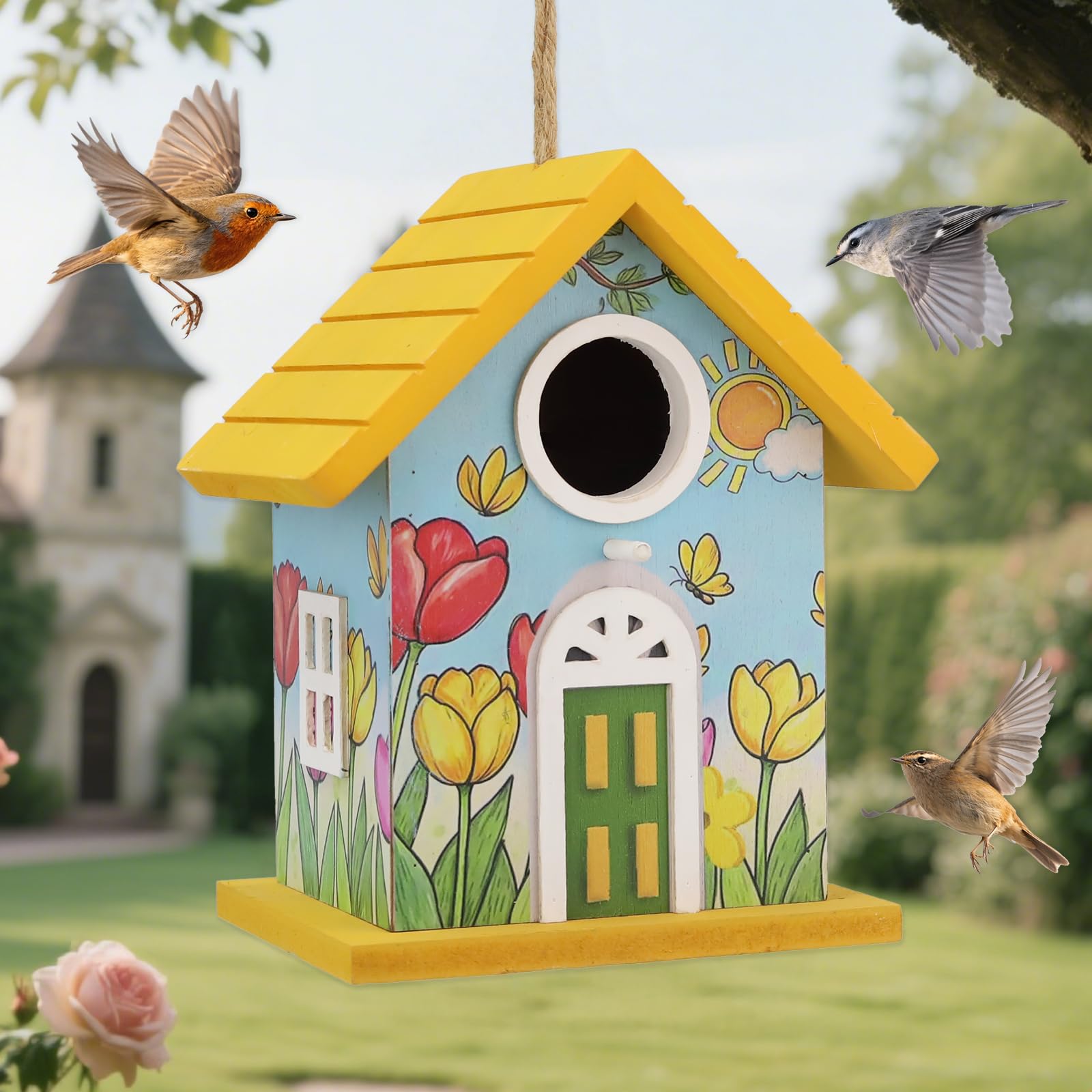 MINWOLF side-door buckle for easy cleaning on bird house